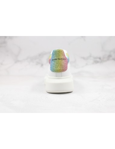 Alexander McQueen Oversized: Blanco y Arcoíris