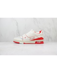 Louis Vuitton Trainer 54 White & Red