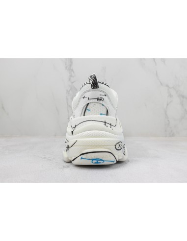 Balenciaga Triple S White Drawing
