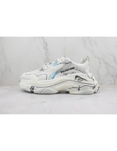 Balenciaga Triple S White Drawing