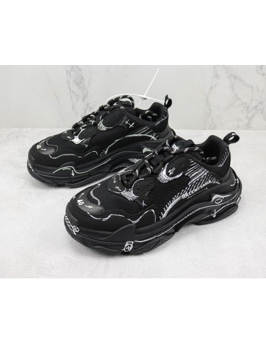 Balenciaga Triple S Black Drawing