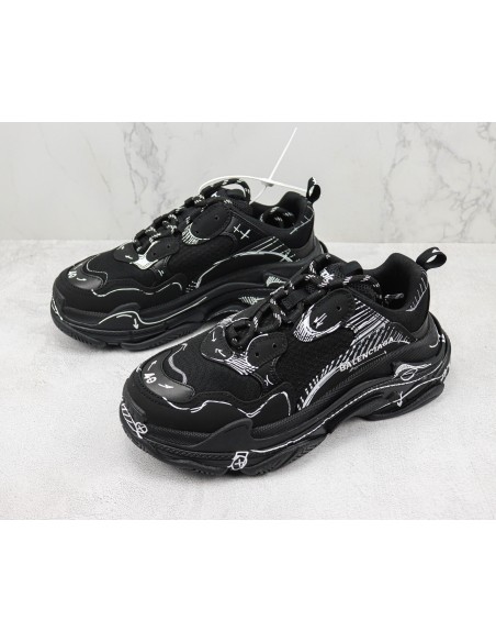 Balenciaga Triple S Black Drawing